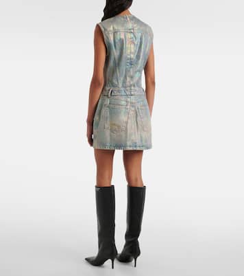 Coated denim twill minidress | Acne Studios