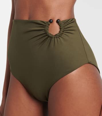 Slip bikini a vita alta con anello | Johanna Ortiz