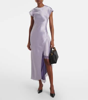 Abito midi in raso e pizzo | JW Anderson