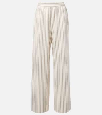 Louvre cotton and linen wide-leg pants | Max Mara