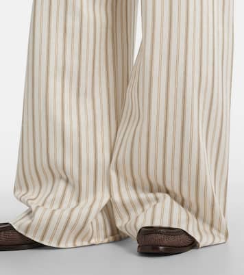 Louvre cotton and linen wide-leg pants | Max Mara