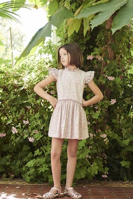 Robe Filomela en coton à fleurs | La Coqueta