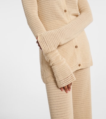 Lennon crochet cotton-blend cardigan | Posse