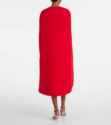 Cape-detail midi dress | Safiyaa