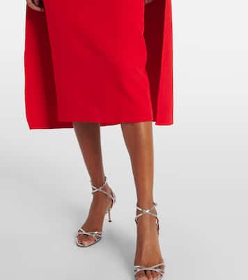 Cape-detail midi dress | Safiyaa