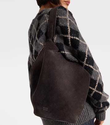 Bucket Bag Lotus Small aus Veloursleder | Khaite