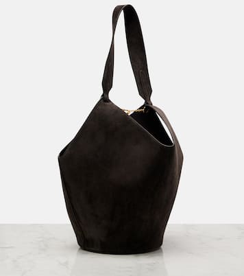 Bucket Bag Lotus Small aus Veloursleder | Khaite