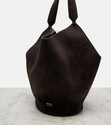 Bucket Bag Lotus Small aus Veloursleder | Khaite