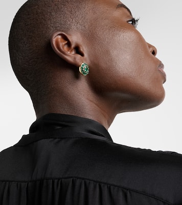 Repose 18kt gold earrings with emeralds | Ileana Makri