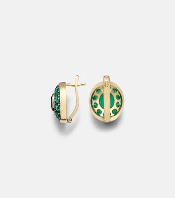Repose 18kt gold earrings with emeralds | Ileana Makri