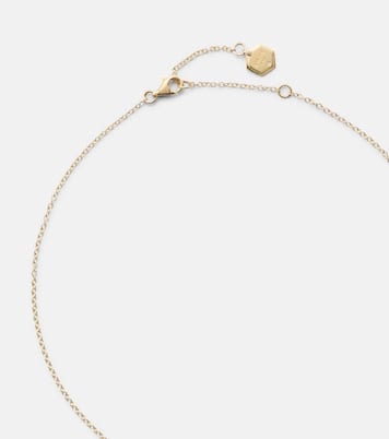 18kt gold pendant necklace with emerald and diamonds | Shay Jewelry