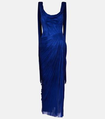 Faye metallic silk tulle bustier gown | Maria Lucia Hohan