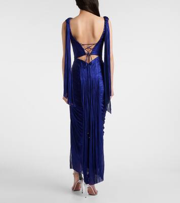 Faye metallic silk tulle bustier gown | Maria Lucia Hohan