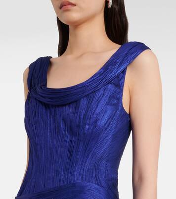 Faye metallic silk tulle bustier gown | Maria Lucia Hohan
