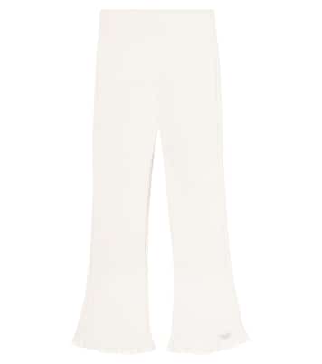Jentje ruffled cotton-blend wide-leg pants | Donsje