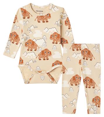 婴幼儿 — Mammoth棉质混纺连身衣与裤装套装 | Mini Rodini