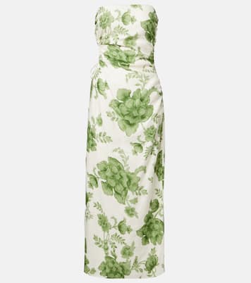 Gardella cutout floral linen midi dress | SIR