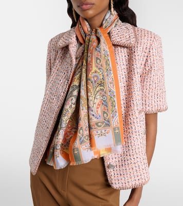 Floral wool and silk scarf  | Etro
