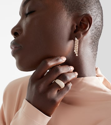 18kt gold drop earrings with diamonds  | Anita Ko