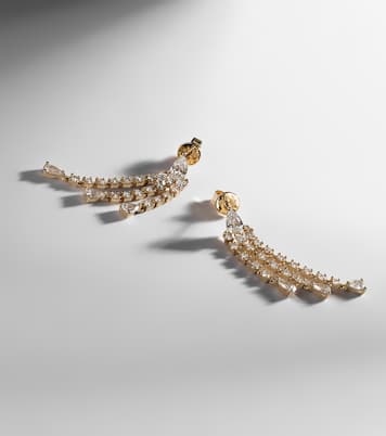 18kt gold drop earrings with diamonds  | Anita Ko