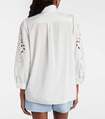 Broderie anglaise cotton poplin blouse | Valentino