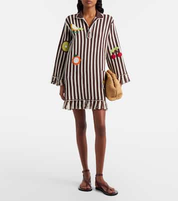 Sundae crochet embroidered cotton kaftan | Alémais