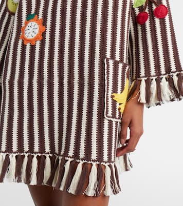 Sundae crochet embroidered cotton kaftan | Alémais