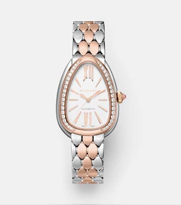 Uhr Serpenti Seduttori mit 18kt Roségold, Diamanten und Rubellit | Bvlgari