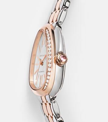 Uhr Serpenti Seduttori mit 18kt Roségold, Diamanten und Rubellit | Bvlgari