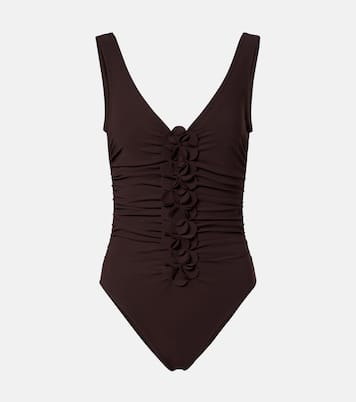 Tess floral-appliqué swimsuit | Karla Colletto