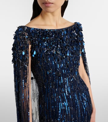 Luella fringed sequined gown | Jenny Packham