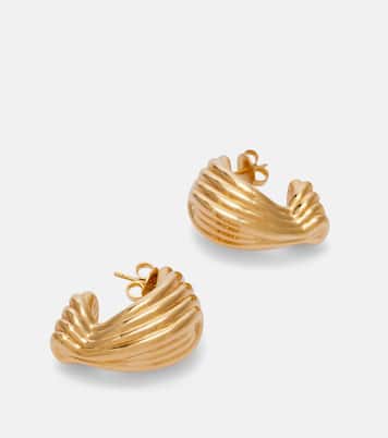 Pendientes de plata de ley bañados en oro | Bottega Veneta