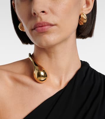 Pendientes de plata de ley bañados en oro | Bottega Veneta