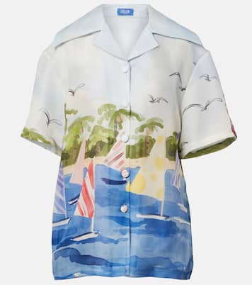 Bedrucktes Hemd Casey aus Seide | Leo Lin