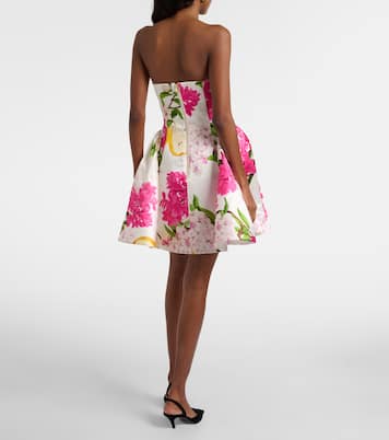 Reese floral linen and silk minidress | Leo Lin