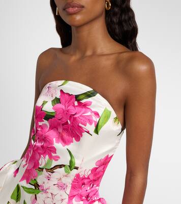 Reese floral linen and silk minidress | Leo Lin