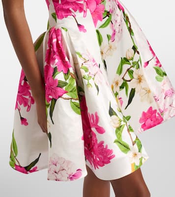 Reese floral linen and silk minidress | Leo Lin