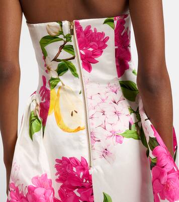 Reese floral linen and silk minidress | Leo Lin