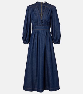 Awaken denim midi dress | Zimmermann