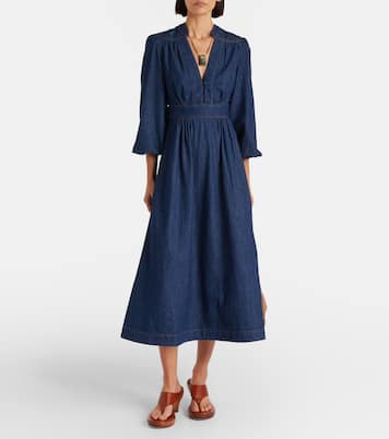 Awaken denim midi dress | Zimmermann