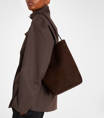 Tote Bag N/S Park Edge Medium aus Veloursleder | The Row