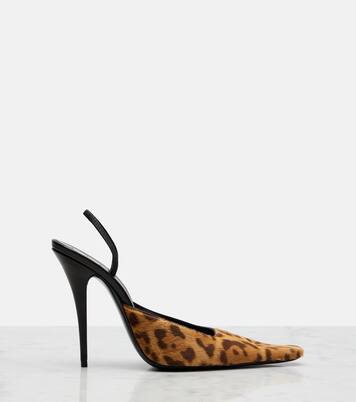 Pumps slingback Tuileries 110 con stampa leopardata | Saint Laurent