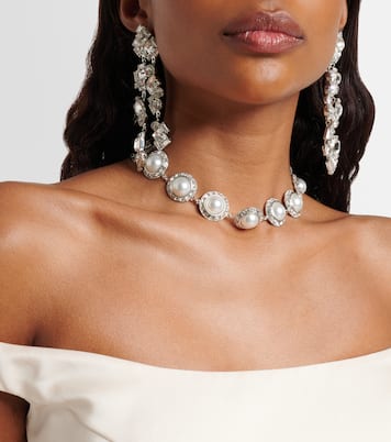 Crystal-embellished drop earrings | Magda Butrym