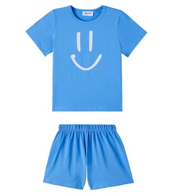 Printed cotton-blend jersey pajamas | Molo