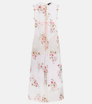 Embroidered sheer organza midi dress | Simone Rocha