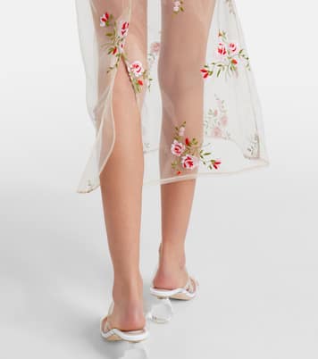 Embroidered sheer organza midi dress | Simone Rocha