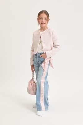 Veste courte en tweed mélangé | Monnalisa