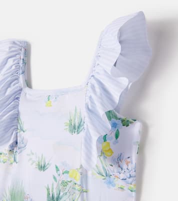 Printed ruffled swimsuit | Patachou
