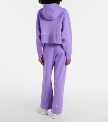 Logo cropped cotton-blend hoodie | Adidas by Stella McCartney