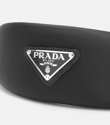 Serre-tête en satin à logo | Prada